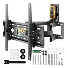 Soporte Base Tv Brazo Para 32-80 Pulgadas Pantallas Tv Monitor Con Enchufe Suzwip, Soporte Giratorio E Inclinable,soporte De Movimiento Completo Con Brazos Dobles Articulados Ajustable Negro
