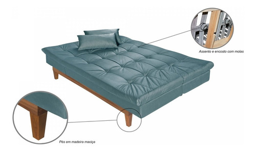 Sofá Cama 3 Lugares 5 Posições Versátil Madero If