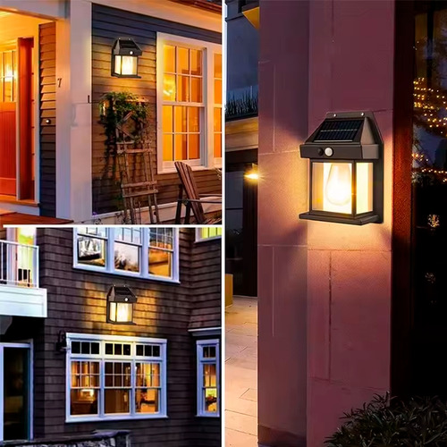 Luminaria Arandela Parede Luz Solar Sensor Presença Externo