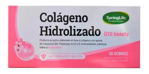 Imagen 1 de 1 de Colageno Hidrolizado Q10 Beauty Vitaminas Biotina 30 Sobres
