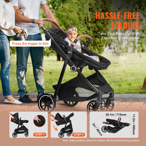 Carreola Bebe Con Portabebe Carriola Baston Negro 3 Ajuste