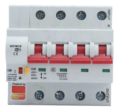 Disyuntor Wifi Inteligente De 4 Polos, Ac, 400 V, Bloqueo De