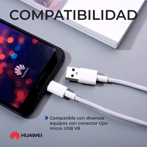 Cable Cargador Huawei Usb A Micro Usb V8 1m 10w Carga Rápida