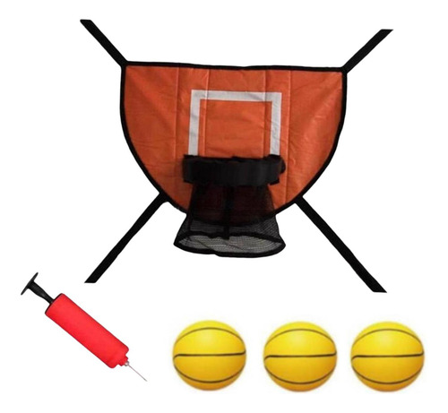 Juego De Aro De Baloncesto Con Baloncesto Amarillo