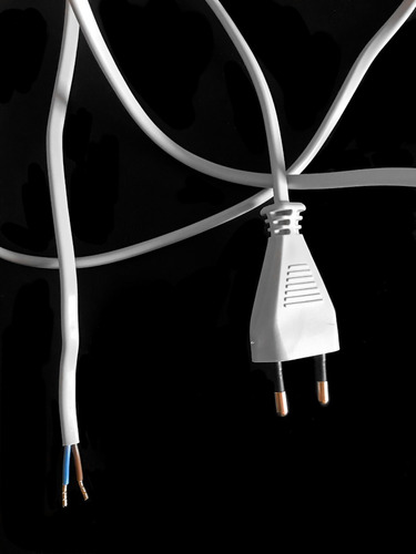 Cables Ficha Europea Nuevos Norma Europea X 10 U. Excelentes