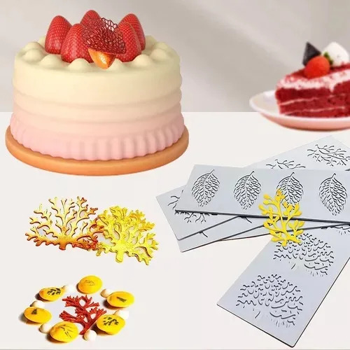 Sh Rt Juego 5 Moldes Encaje Con Forma Hoja Coral Para