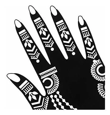 Stencils for Henna Tattoos/Temporary Tattoo Temples Set of 20 Sheets,Indian  Arabian Tattoo Stickers for Hands Arms Shoulders Legs 