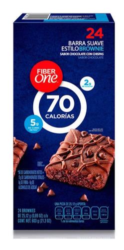 24 Barras Suave Tipio Brownies Fiber One 70 Calorías 603g