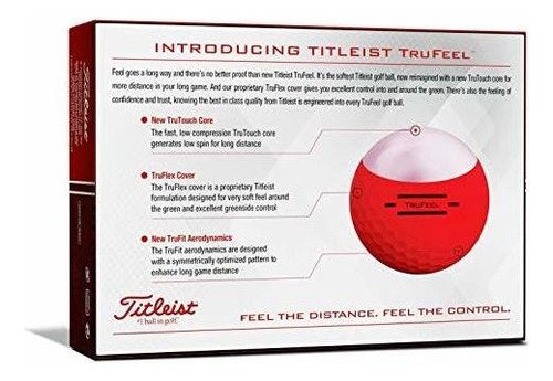 Pelotas De Golf Titleist Trufeel Rojo Mate - Una Docena