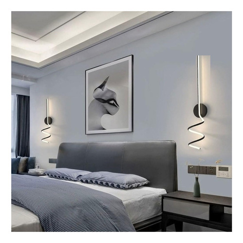 Aplique Rulo Lineal Led Luz 24w Diseño Moderno Puraluz Estructura Dorado Neutro