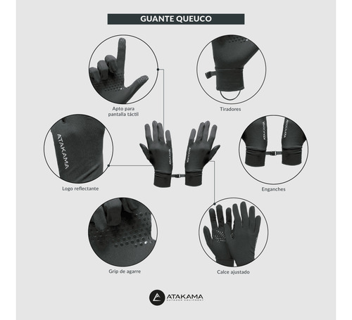 Guantes Térmicos Primera Capa Touch Unisex Queuco Atakama