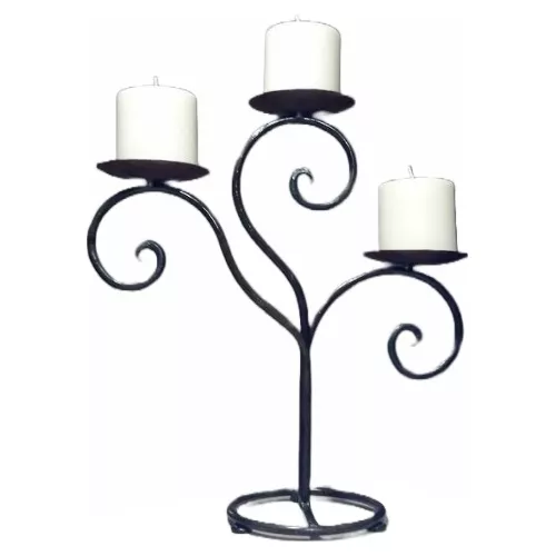 Porta Velas De Herrería Candelabro Bonanza Style Set. 2 Pzs