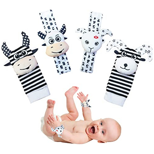 Sonajeros De Muñeca Para Bebés, Calcetines De Sonajero Para