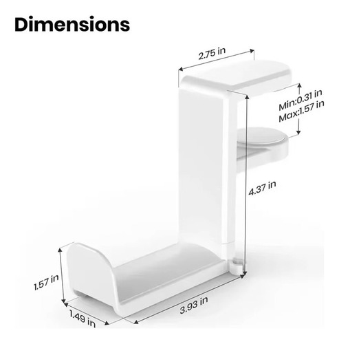 Soporte Para Auriculares Con 360° De Brazo Giratorio