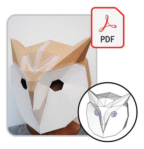 Búho Cabeza Completa Papercraft 3d Papiroflexia Origami Pdf