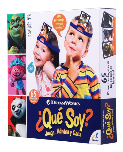Juego De Mesa Novelty ¿qué Soy? Dreamworks 65 Tarjetas