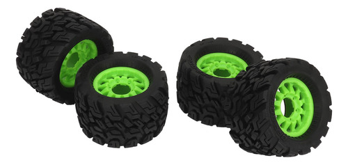 Pneus 1/10 Rc, 4 Peças De Rodas E Textura Irregular, Forte A