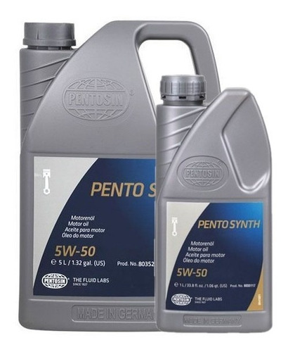Aceite Motor Pentosin 5w50 100% Sintetico, 6 Lt