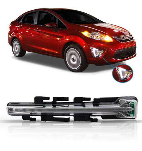 Farol De Milha Ford New Fiesta Mexicano 2011 12 2013 Led Ld