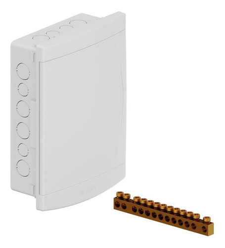 Quadro Distribuição Embutir 12/16 Disj Com Barramento Tigre