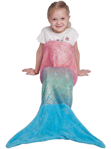 Kids Mermaid Tail Blanket,plush Soft Flannel Fleece All...