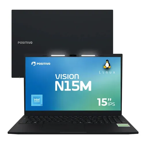 Notebook Positivo Vision N15M Intel N100 8GB RAM 256GB SSD com Tela 15.6" Full HD e Linux