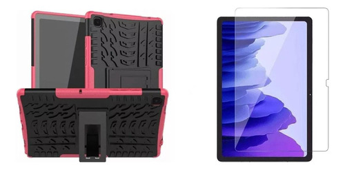 Funda Con Soporte + Templado Compatible Con Samsung Tab A7