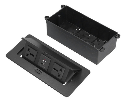 Enchufe Emergente De Mesa Doble Toma De Corriente Usb Hub Hu