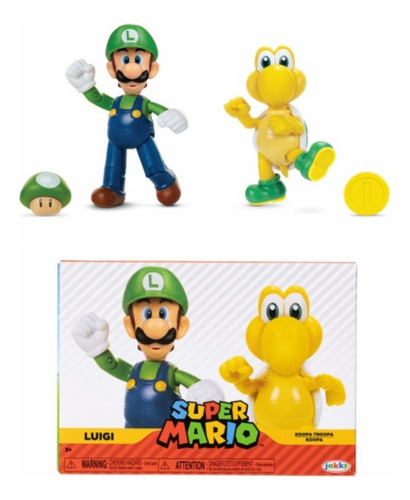 Figuras Súper Mario Bros Koopa Y Luigi Original 