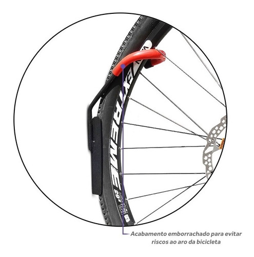 Gancho Pendurar Bicicleta Parede Suporte De Bike Com Apoio