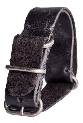 Imagem 1 de 5 de Pulseira Nato Strap Turn De Couro Legítimo