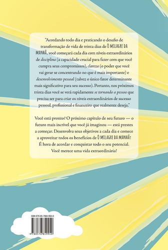 Livro O Milagre Da Manhã Lacrado