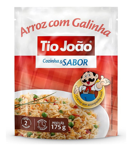 Tio João arroz com galinha cozinha e sabor 175g 