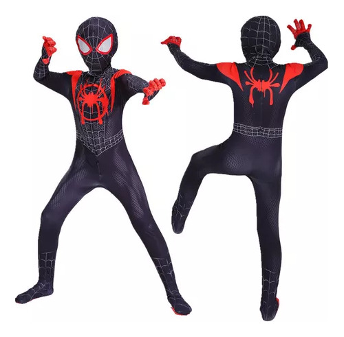 Disfraz Traje Homem-aranha Miles Morales Cosplay Niños Ao