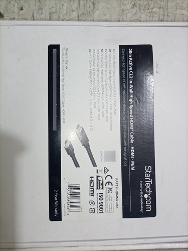 Cable Hdmi Startech 20 M Uso Profesional Conectores De Oro