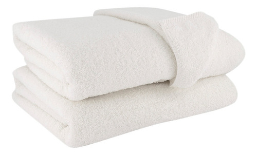 Toalla De Baño Completo 100% Algodón 80x145 Cm Extra Grande Color Blanco Lisa