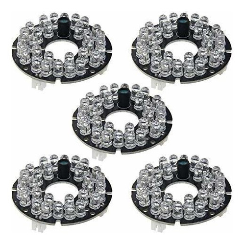 5 Unidad Od 2.1 30 Led Ir Infrarrojo Foco Placa Redonda