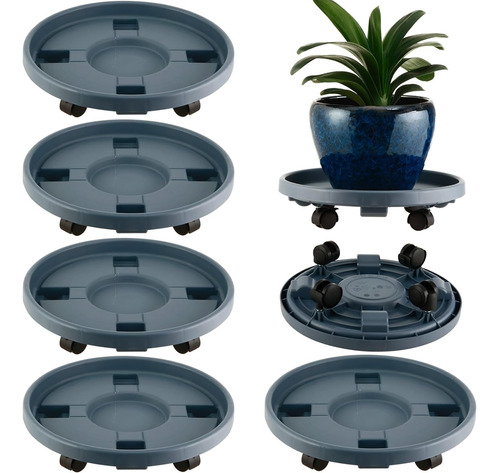 Conjunto De 5 Soportes Grandes Plantas Ruedas 13  Sopor...