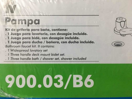 Grifería Baño Completo Fv Pampa Nueva