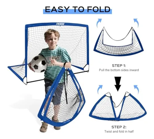 6x4 Ft Kids Soccer Goals For Backyard Set Of 2-