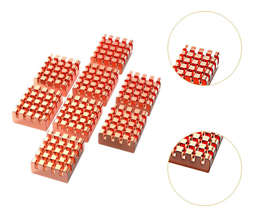 Kit De Dissipador De Calor De Cobre Com 8 Peças, Com Fita