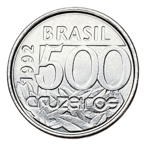 Moeda Antiga Do Brasil - 500 Cruzeiros De 1992 - Tartaruga