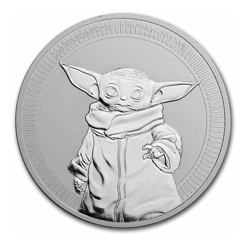 Onza Medalla Grogu Baby Yoda Jedi Star Wars 