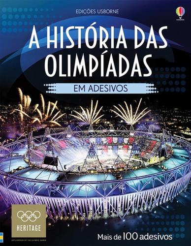 A história das olimpíadas em adesivos, de Usborne Publishing. Editora Brasil Franchising Participações Ltda, capa mole em português, 2016