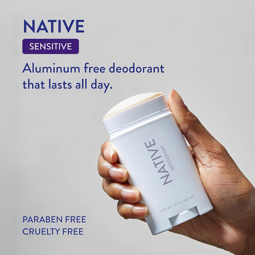 Native Desodorante Sensitive Natural Vegano Sem Alumínio Fragrância Algodão E Lírio