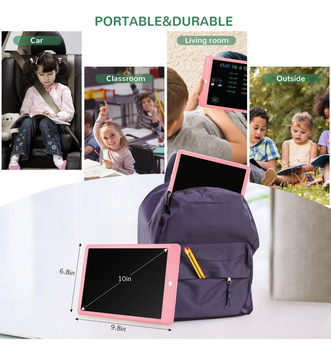 Tableta De Escritura Lcd Tekfun Doodle Board De 10 Pulgadas,
