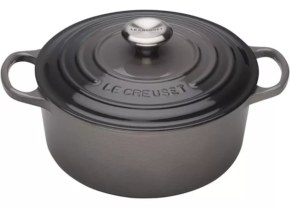 Olla Le Creuset Iron Signature Gris 28 Cm A Pedido