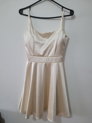 Vestido Color Champagne, Satinado.