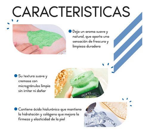 Exfoliante Corporal 350ml Hidratante Piel Suave Reafirmante Aguacate