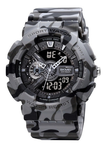 Reloj Deportivo Skmei 1688 Analogico Digital Gris Camuflaje